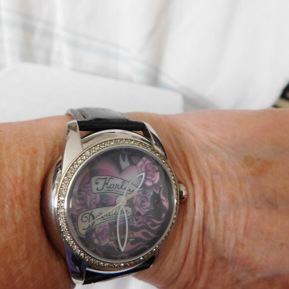 Ladies Harley Davidson Bulova Wrist Watch - Picture 4 of 6